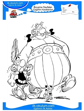Çocuklar İçin Asterix Boyama Sayfaları 